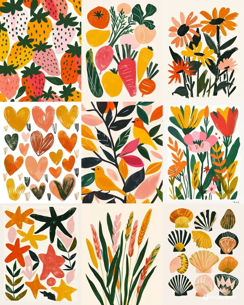 Cottagecore Abstract Nature Flowers