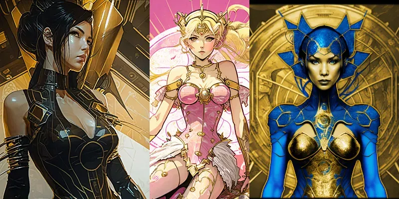 Futuristic Female Game Characters generated by undefined