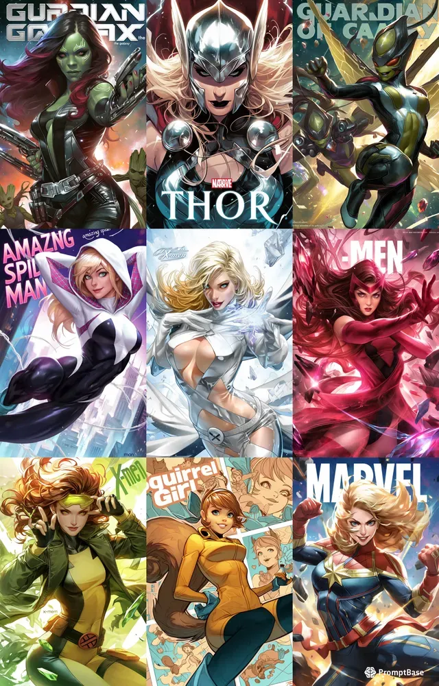 Marvel Comics Cover Girls Editions