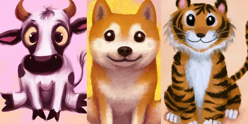 Cute Pet Drawings generated by dalle