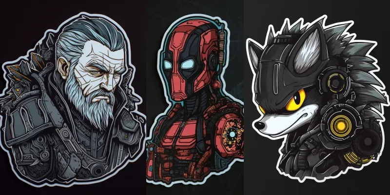 Cyberpunk Style Stickers generated by undefined