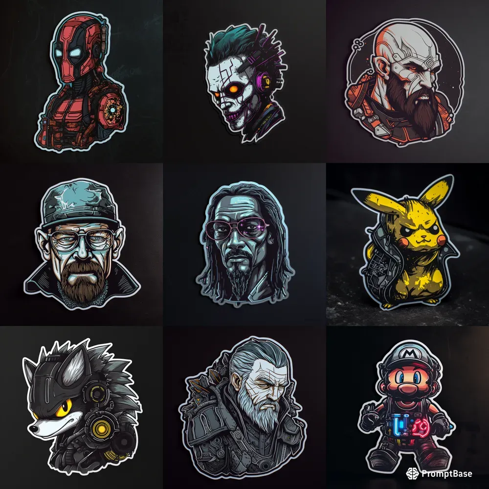 Cyberpunk Style Stickers