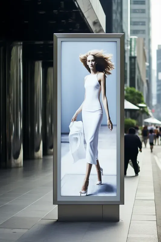 Crisp Elegance White Banner Signages For