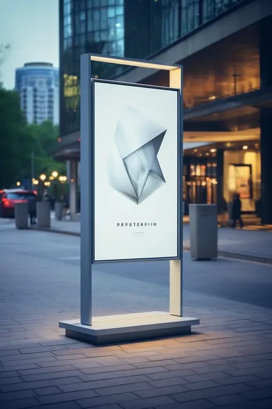 Crisp Elegance White Banner Signages For