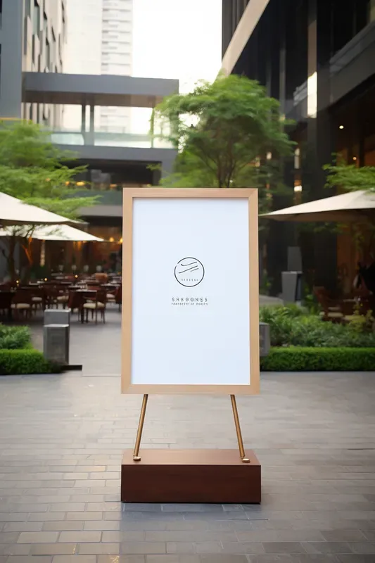 Crisp Elegance White Banner Signages For