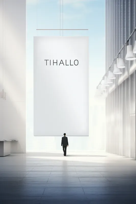 Crisp Elegance White Banner Signages For