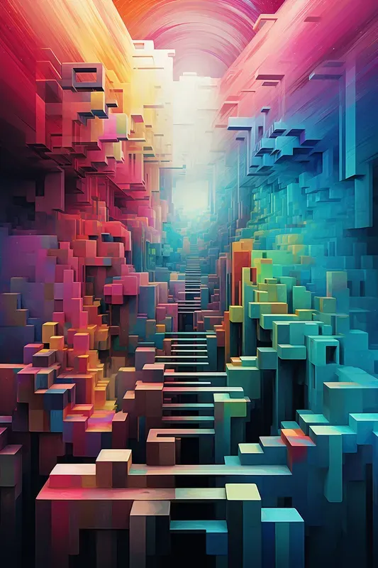 Pixel Dreamscape Surreal Scenes Reimagined