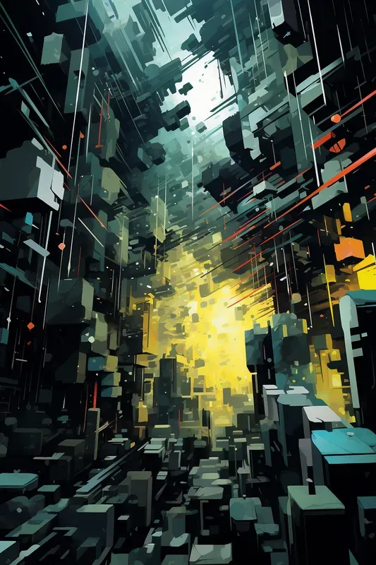 Pixel Dreamscape Surreal Scenes Reimagined