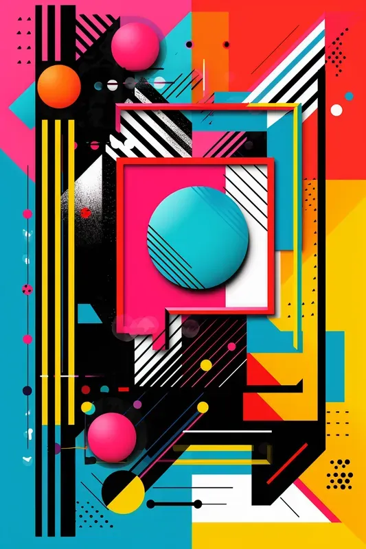 Titles Geometric Visions Pop Art With As