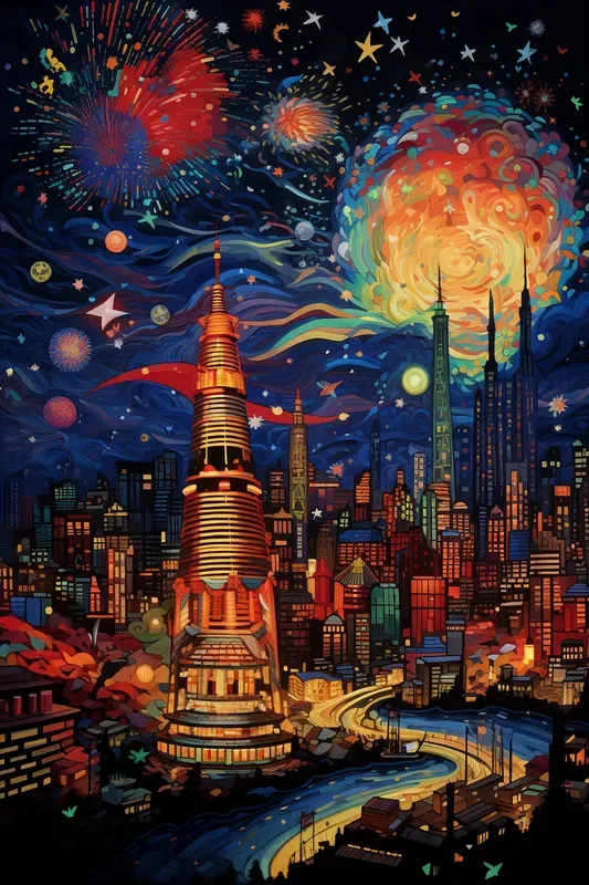 Festive Vibrance Illustration