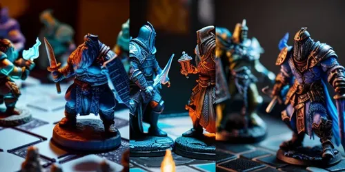 Dramatic Dungeon Player Pieces generated by midjourney