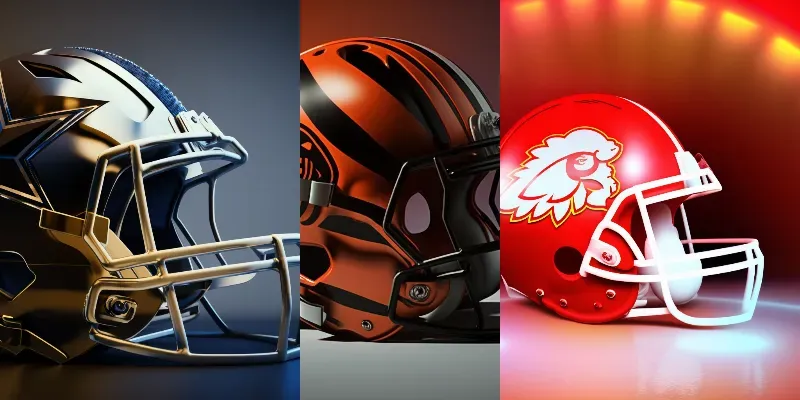 Nfl Teams Inspired Helmets generated by undefined