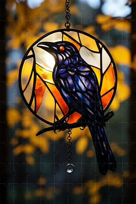 Halloween Stained Glass Suncatchers