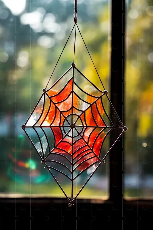 Halloween Stained Glass Suncatchers