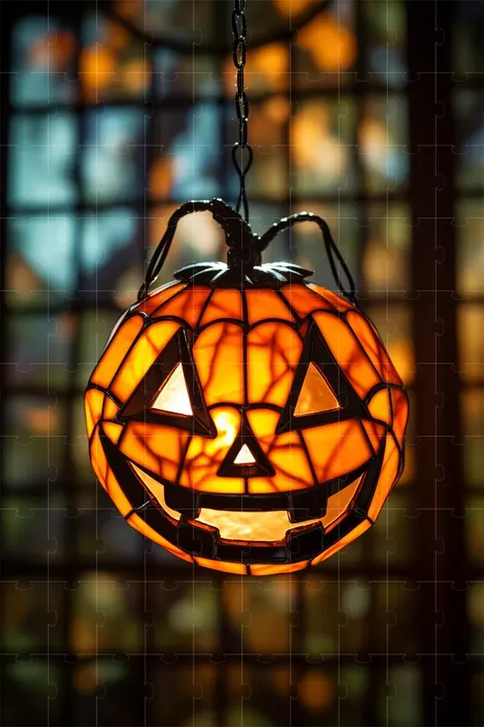Halloween Stained Glass Suncatchers