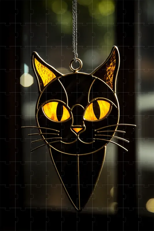 Halloween Stained Glass Suncatchers