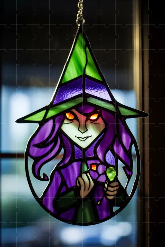Halloween Stained Glass Suncatchers