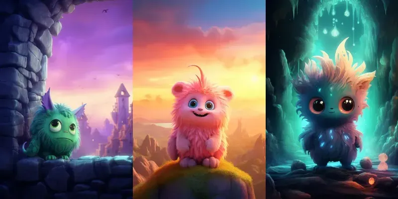 Funny Monsters generated by undefined