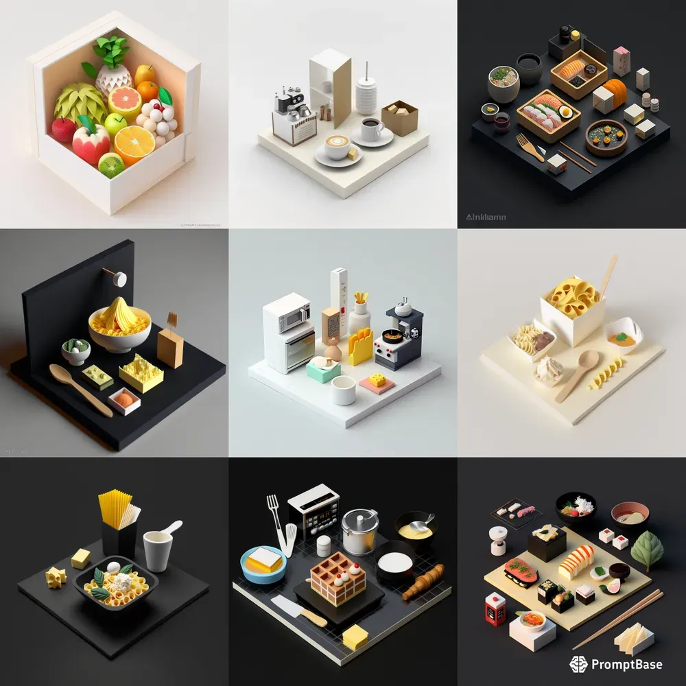 Minimalistic Food Set Ups