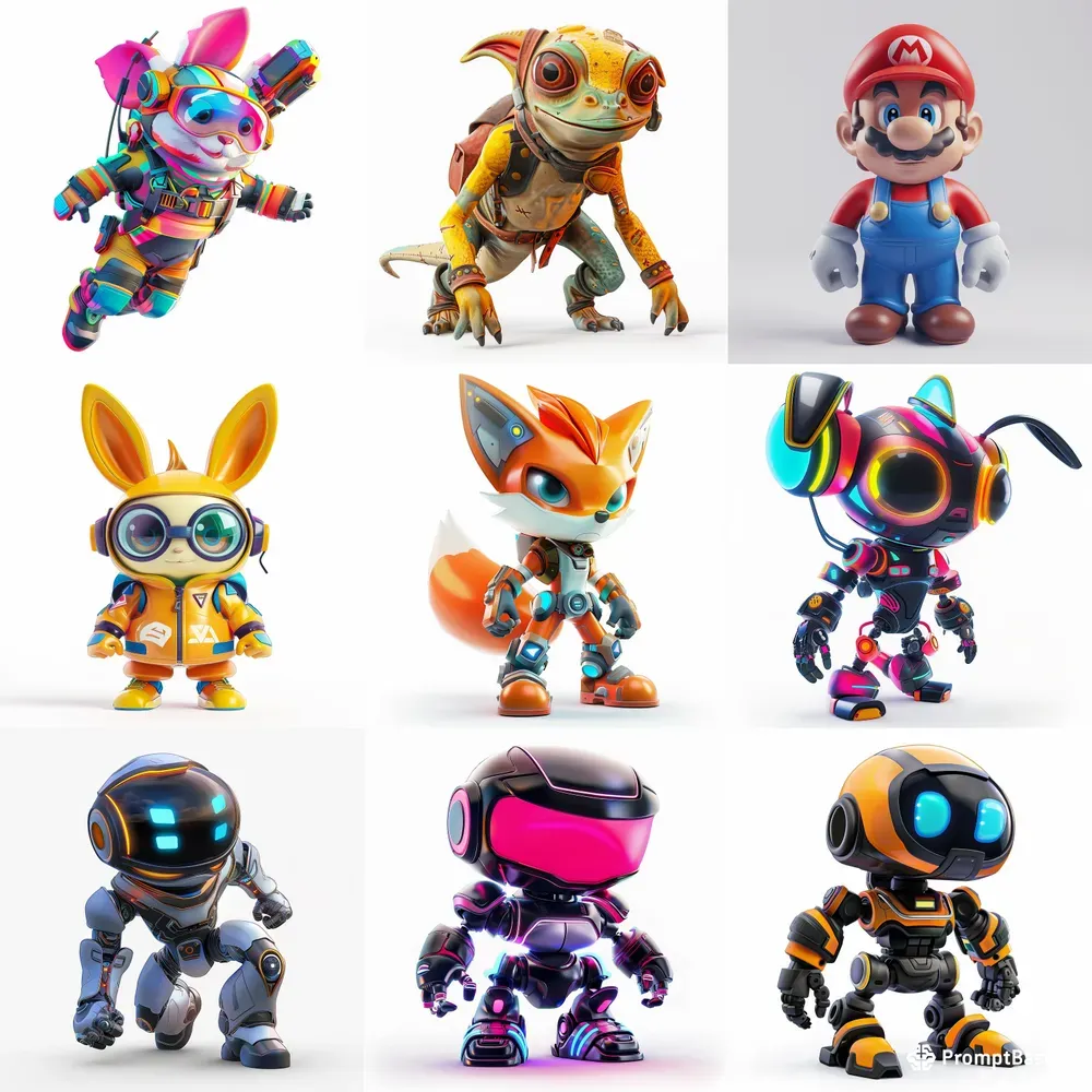 3D Rendered Mobile Game Characters
