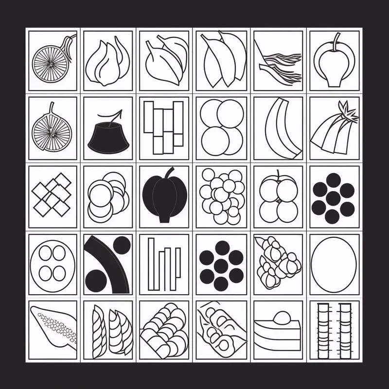 Food Kawai Pattern Coloring Pages