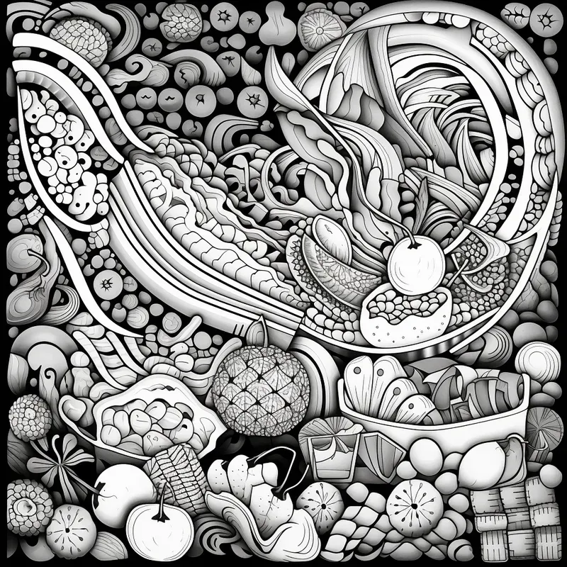 Food Pattern Coloring Pages