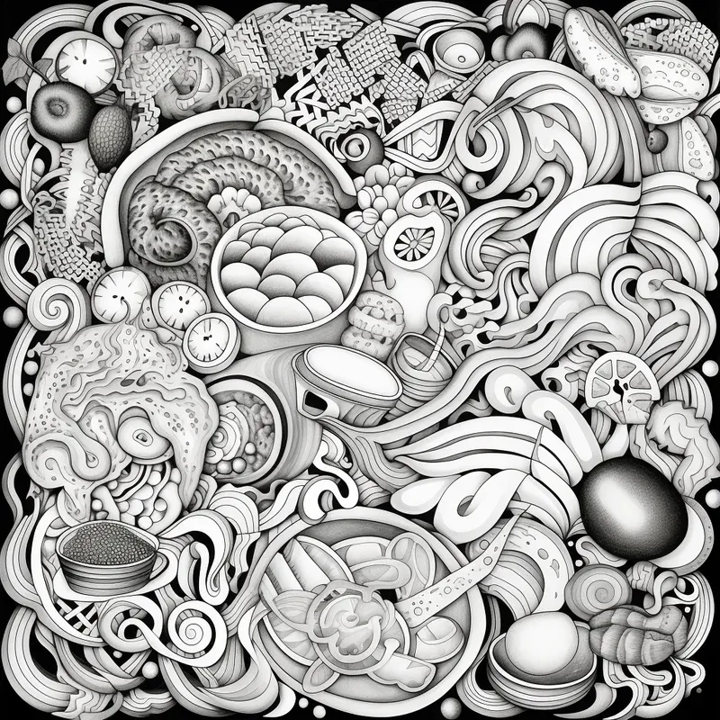 Food Pattern Coloring Pages