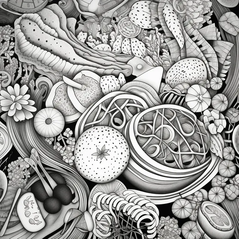 Food Pattern Coloring Pages