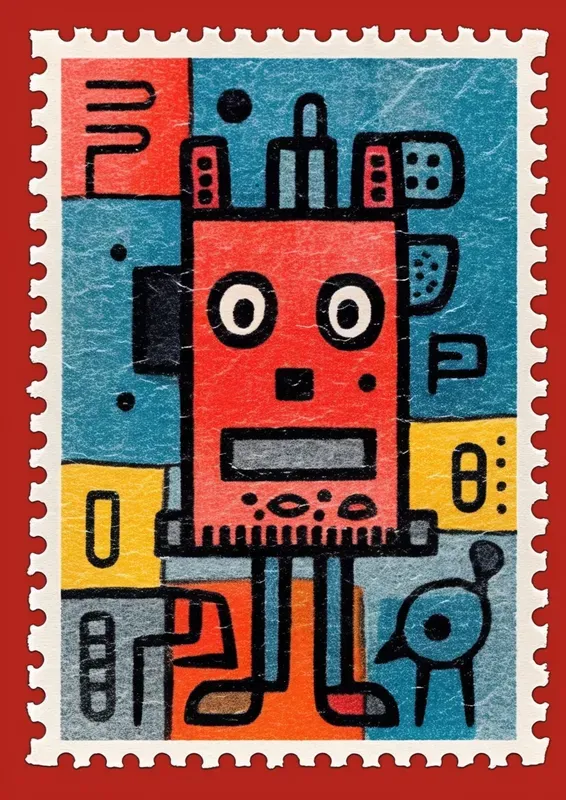 Funny Post Postage Stamps