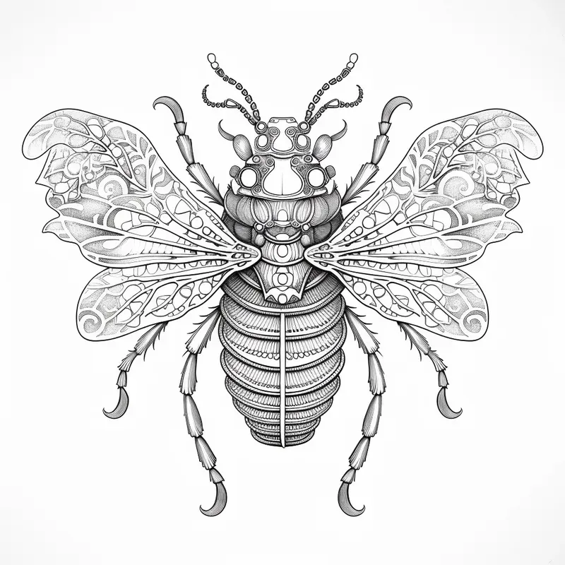 Flower Fantasy Adult Coloring Pages