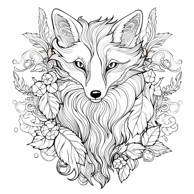 Flower Fantasy Adult Coloring Pages