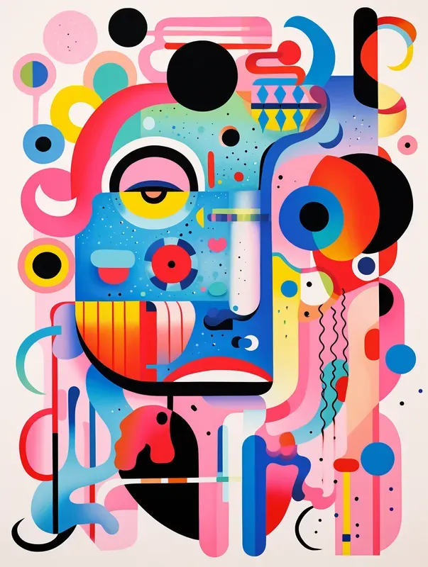 Whimsical Abstract Folk Art