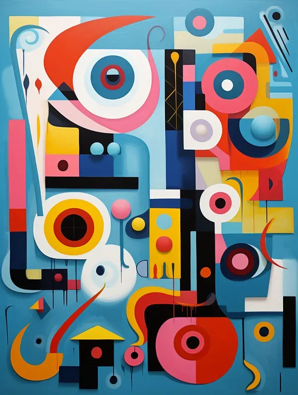Whimsical Abstract Folk Art