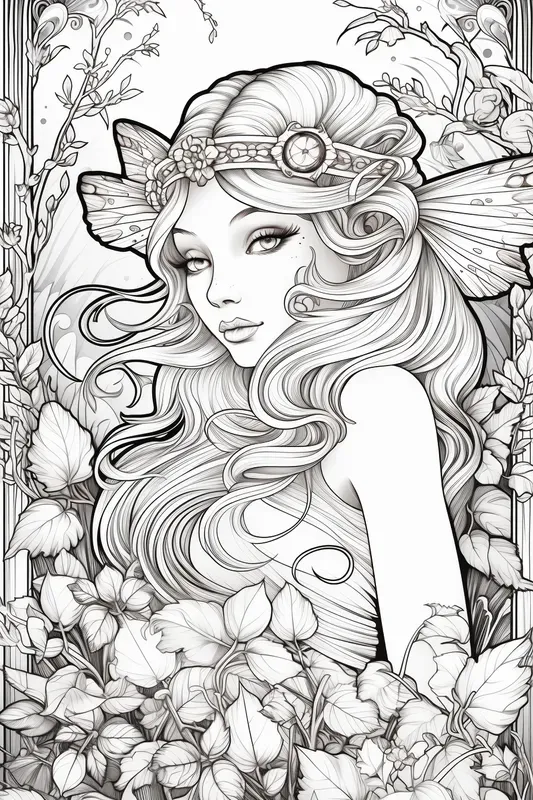 Magical Fairy Coloring Pages