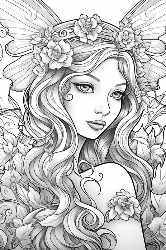 Magical Fairy Coloring Pages