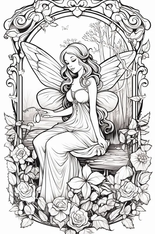 Magical Fairy Coloring Pages