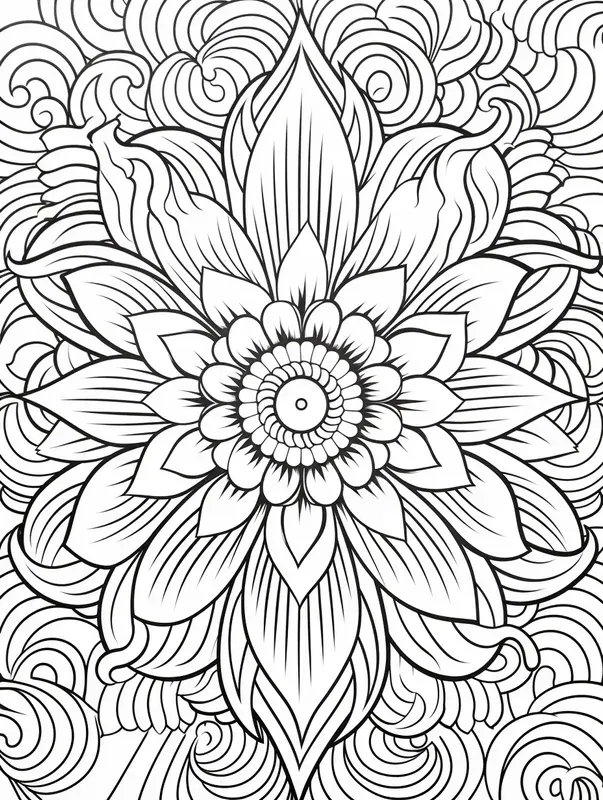 Mandala Zentangle Pattern Coloring Pages