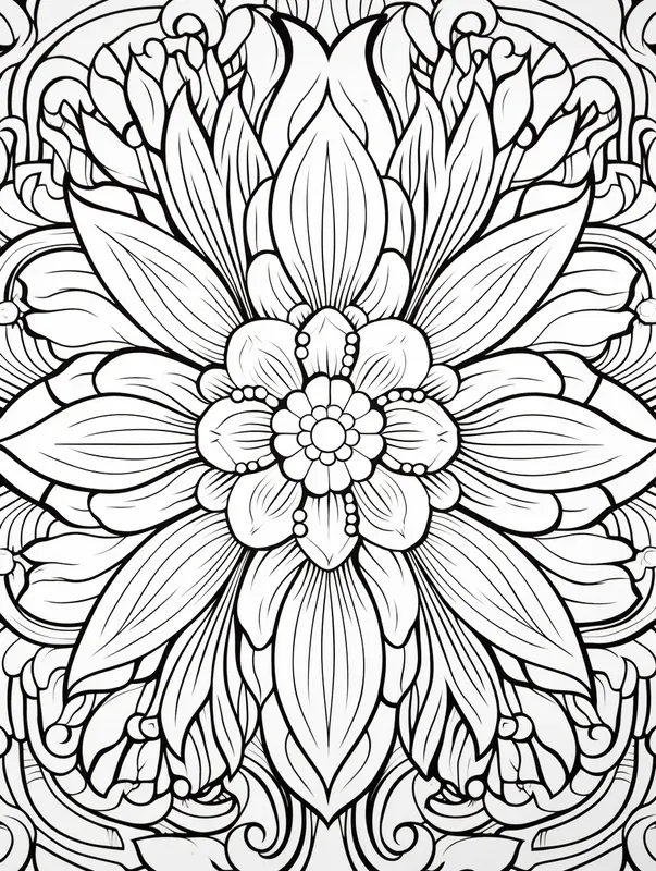 Mandala Zentangle Pattern Coloring Pages