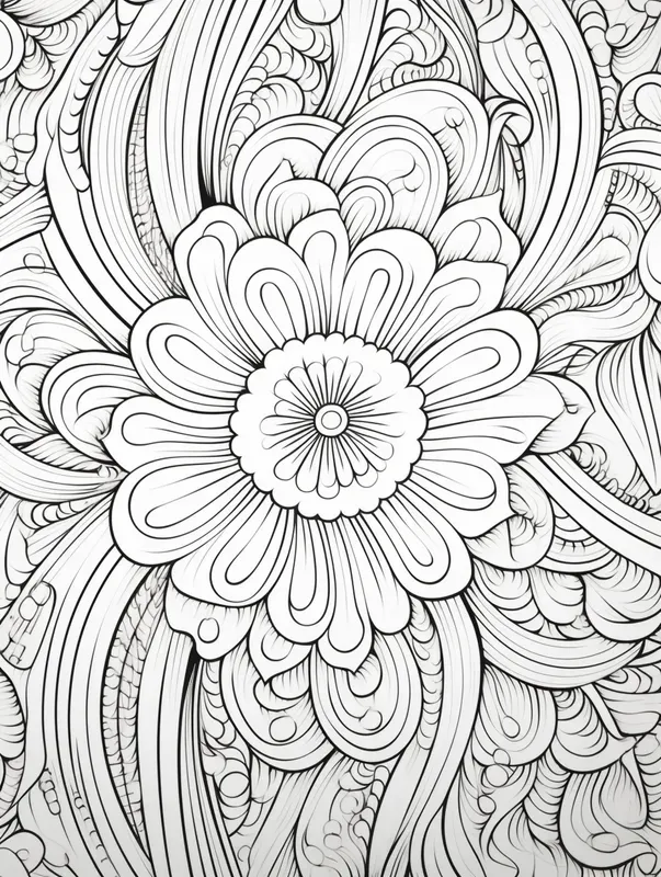 Mandala Zentangle Pattern Coloring Pages