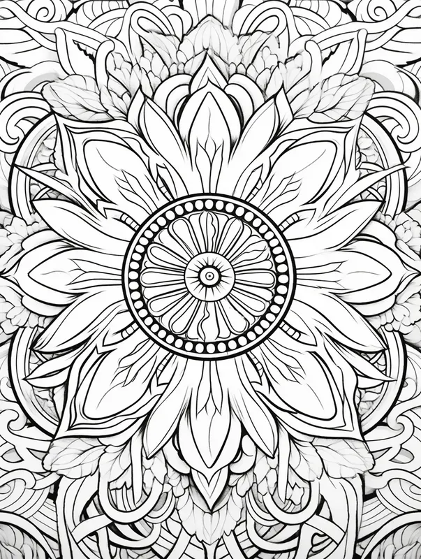 Mandala Zentangle Pattern Coloring Pages