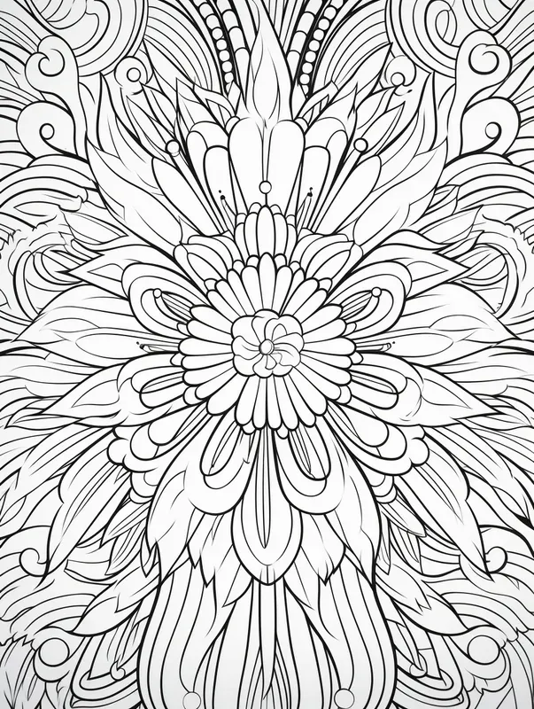 Mandala Zentangle Pattern Coloring Pages