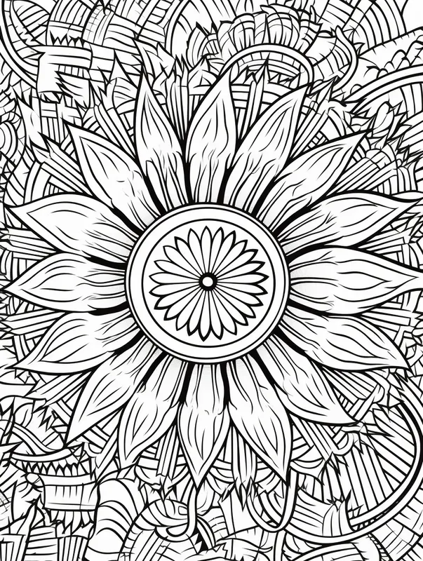 Mandala Zentangle Pattern Coloring Pages