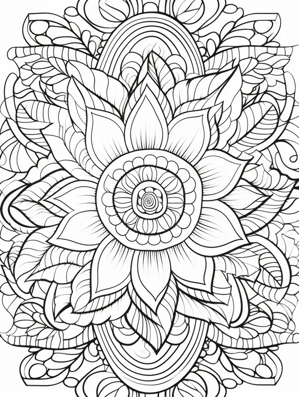 Mandala Zentangle Pattern Coloring Pages