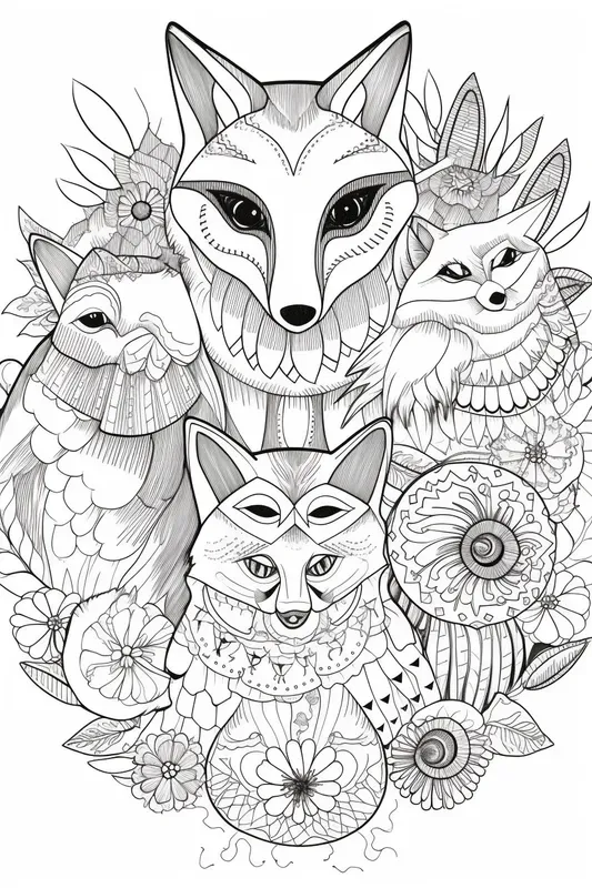 Animal Mandalas Coloring Pages