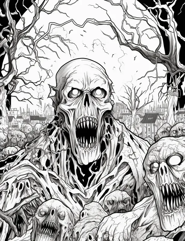 Apocalypse Creepy Coloring Pages