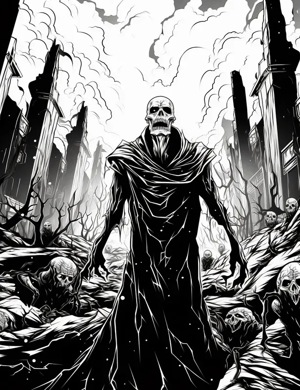 Apocalypse Creepy Coloring Pages