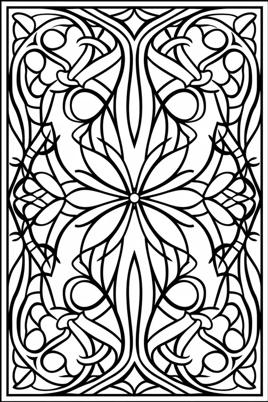 Mandala Geometric Coloring Pages