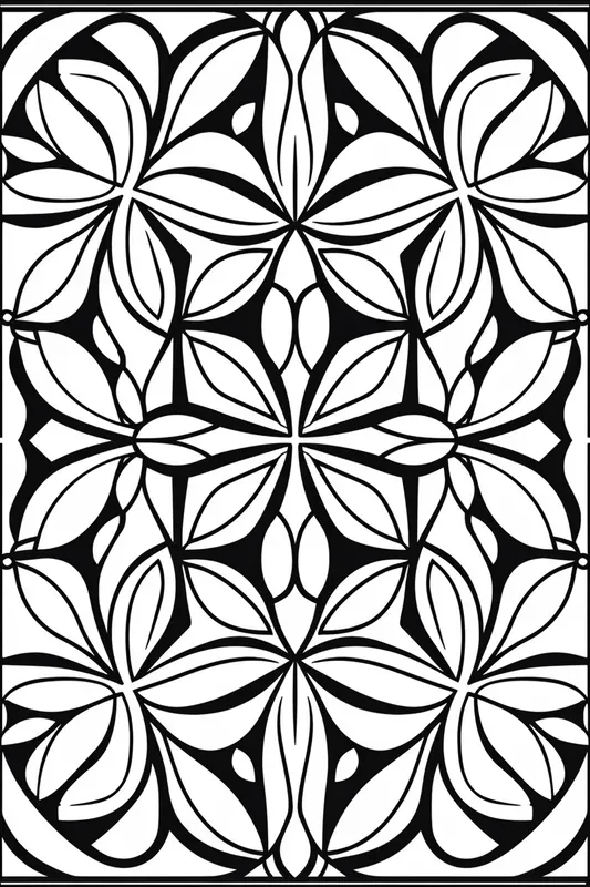Mandala Geometric Coloring Pages