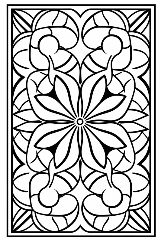 Mandala Geometric Coloring Pages
