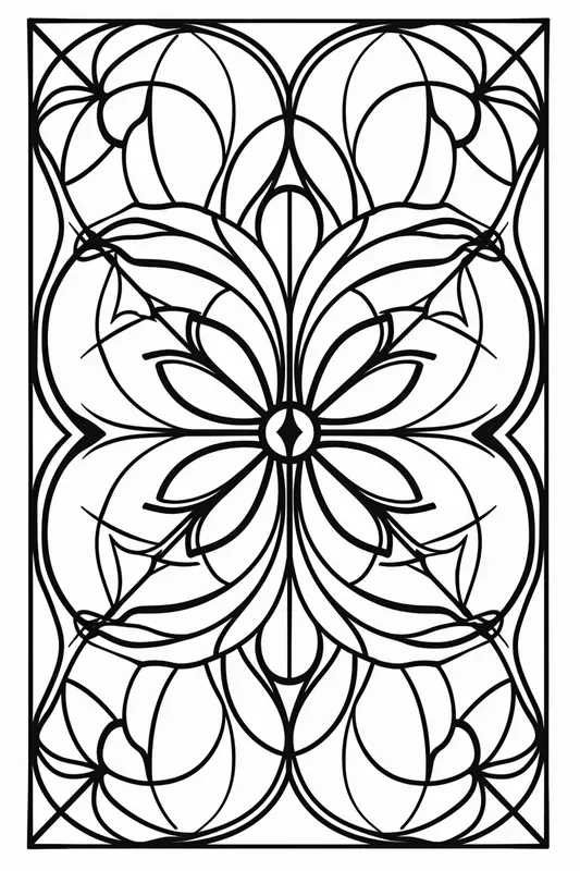 Mandala Geometric Coloring Pages